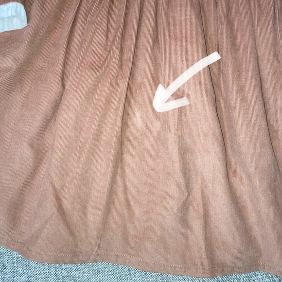 La Coqueta 3Y light brown corduroy dress VGUC small untreated spot - Picture 3 of 5